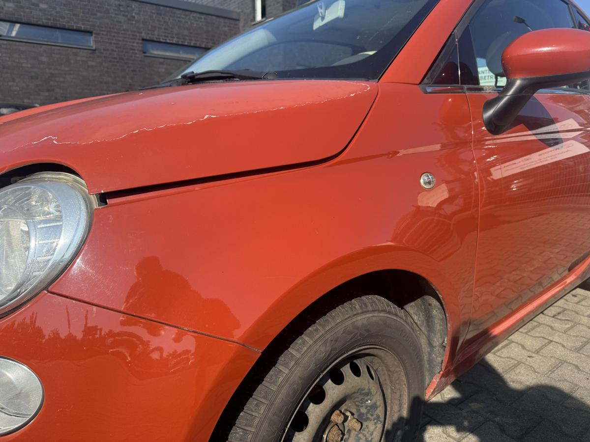 Fiat 500 original Kotfl&uuml;gel vorn links 104 ARANCIO GUSTOSO Bj.2008